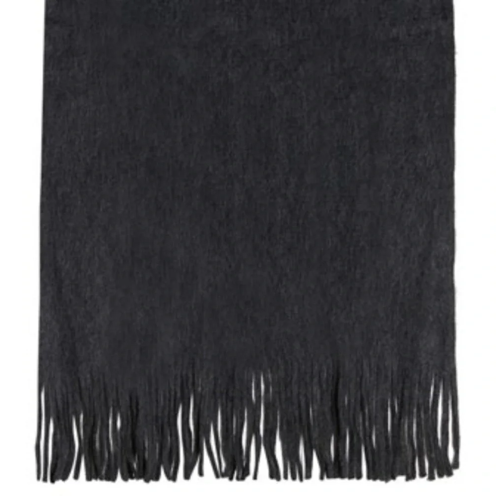STEVE MADDEN oversized super soft knit long fringes women's‎ scarf muffler BLACK